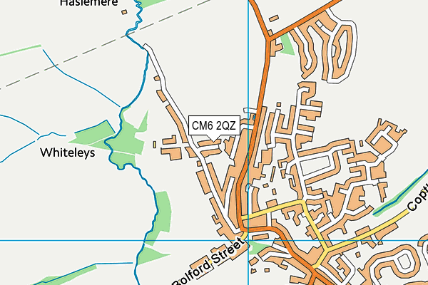 CM6 2QZ map - OS VectorMap District (Ordnance Survey)