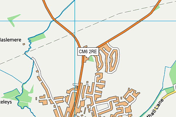 CM6 2RE map - OS VectorMap District (Ordnance Survey)