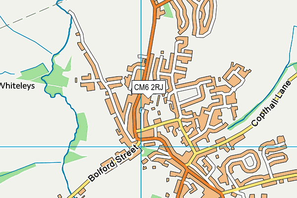 CM6 2RJ map - OS VectorMap District (Ordnance Survey)