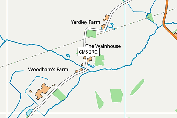 CM6 2RQ map - OS VectorMap District (Ordnance Survey)