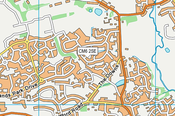 CM6 2SE map - OS VectorMap District (Ordnance Survey)