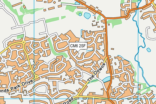 CM6 2SF map - OS VectorMap District (Ordnance Survey)