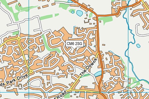 CM6 2SG map - OS VectorMap District (Ordnance Survey)