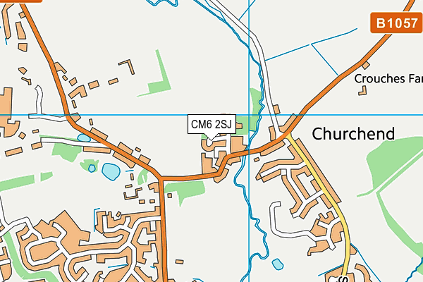 CM6 2SJ map - OS VectorMap District (Ordnance Survey)