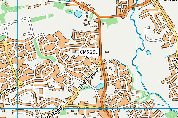 CM6 2SL map - OS VectorMap District (Ordnance Survey)