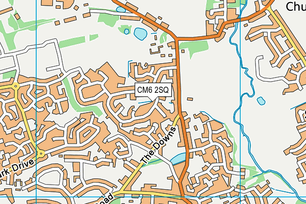 CM6 2SQ map - OS VectorMap District (Ordnance Survey)