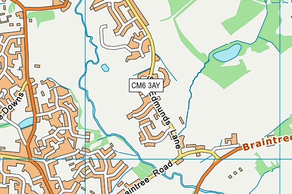 CM6 3AY map - OS VectorMap District (Ordnance Survey)
