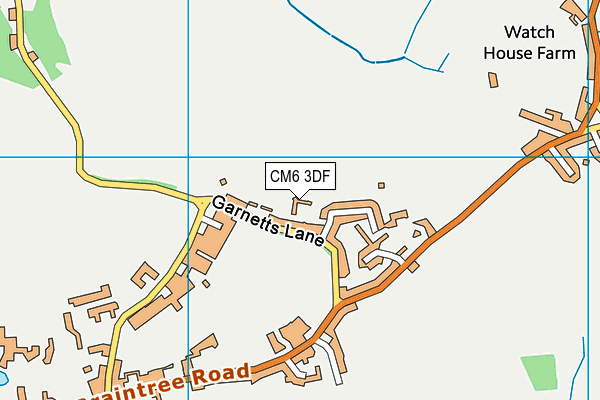 CM6 3DF map - OS VectorMap District (Ordnance Survey)