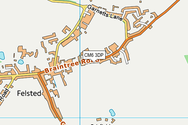 CM6 3DP map - OS VectorMap District (Ordnance Survey)