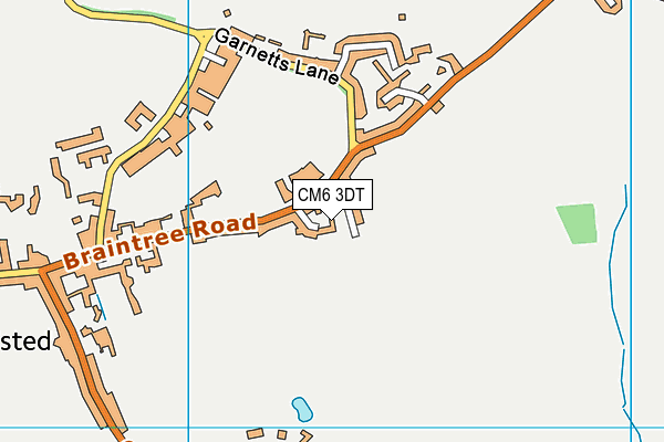 CM6 3DT map - OS VectorMap District (Ordnance Survey)