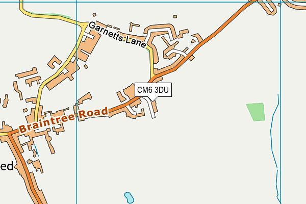 CM6 3DU map - OS VectorMap District (Ordnance Survey)