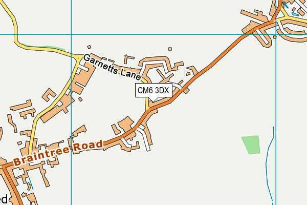 CM6 3DX map - OS VectorMap District (Ordnance Survey)