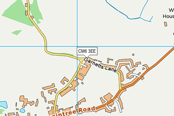 CM6 3EE map - OS VectorMap District (Ordnance Survey)