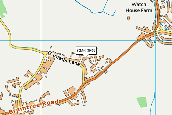 CM6 3EG map - OS VectorMap District (Ordnance Survey)