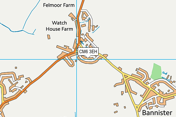 CM6 3EH map - OS VectorMap District (Ordnance Survey)