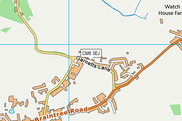 CM6 3EJ map - OS VectorMap District (Ordnance Survey)