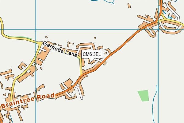 CM6 3EL map - OS VectorMap District (Ordnance Survey)