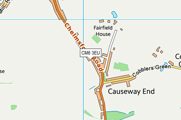 CM6 3EU map - OS VectorMap District (Ordnance Survey)