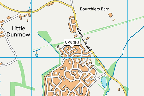 CM6 3FJ map - OS VectorMap District (Ordnance Survey)