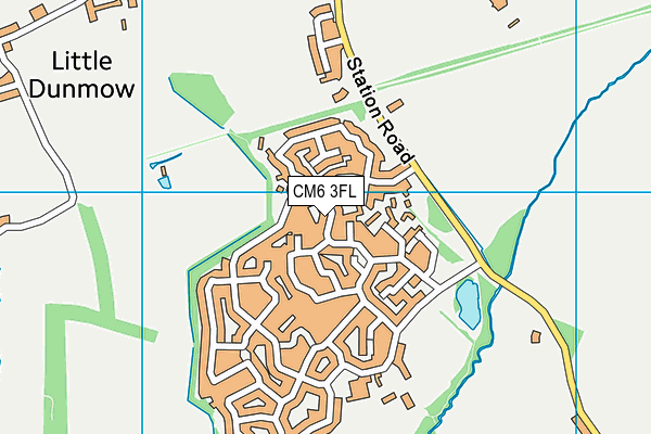 CM6 3FL map - OS VectorMap District (Ordnance Survey)