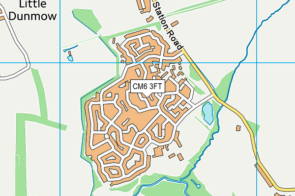 CM6 3FT map - OS VectorMap District (Ordnance Survey)