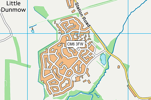 CM6 3FW map - OS VectorMap District (Ordnance Survey)