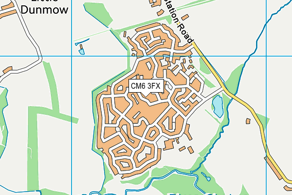 CM6 3FX map - OS VectorMap District (Ordnance Survey)