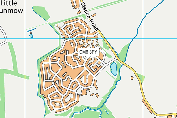 CM6 3FY map - OS VectorMap District (Ordnance Survey)