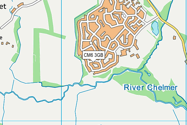 CM6 3GB map - OS VectorMap District (Ordnance Survey)