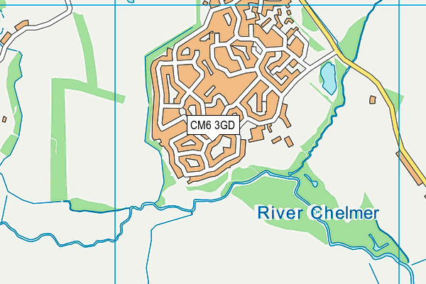 CM6 3GD map - OS VectorMap District (Ordnance Survey)