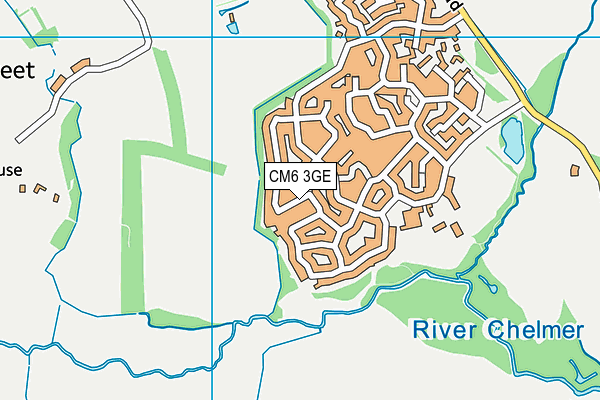 CM6 3GE map - OS VectorMap District (Ordnance Survey)