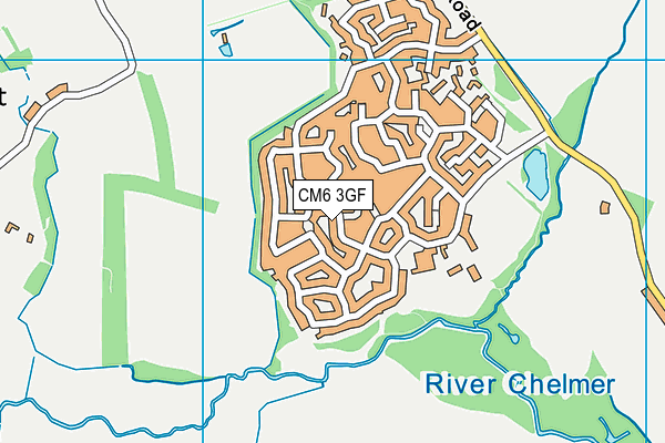 CM6 3GF map - OS VectorMap District (Ordnance Survey)