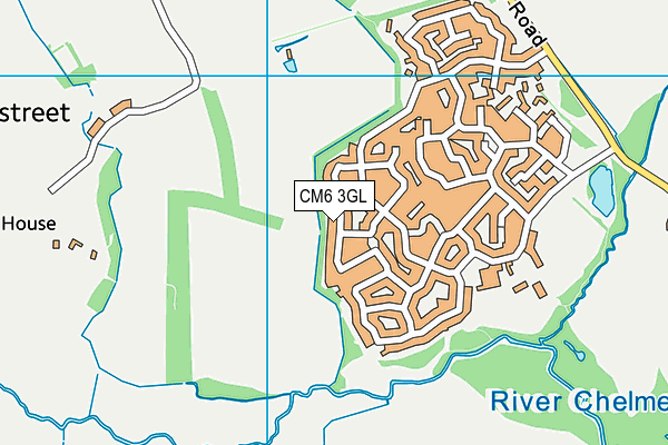 CM6 3GL map - OS VectorMap District (Ordnance Survey)