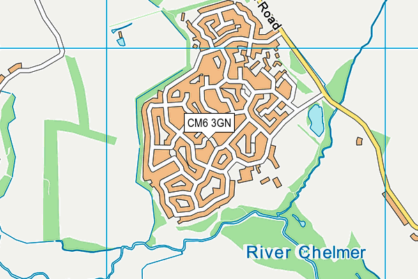 CM6 3GN map - OS VectorMap District (Ordnance Survey)