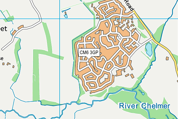 CM6 3GP map - OS VectorMap District (Ordnance Survey)