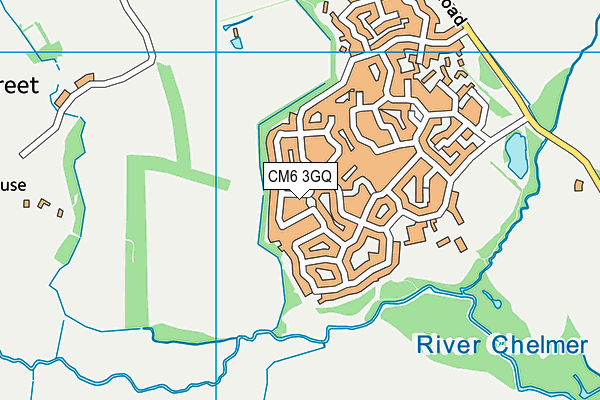 CM6 3GQ map - OS VectorMap District (Ordnance Survey)