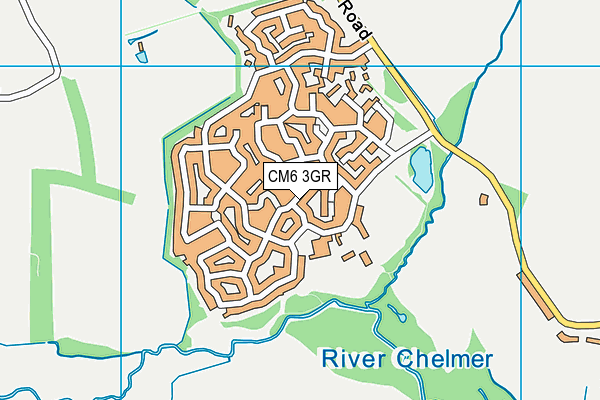 CM6 3GR map - OS VectorMap District (Ordnance Survey)