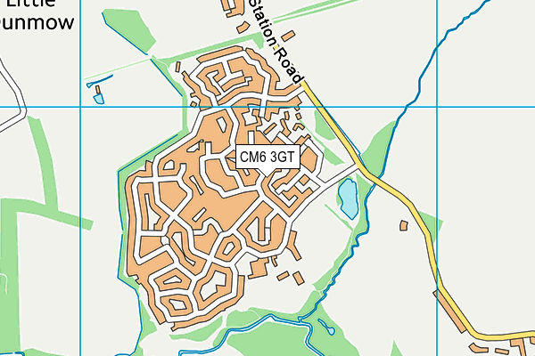 CM6 3GT map - OS VectorMap District (Ordnance Survey)