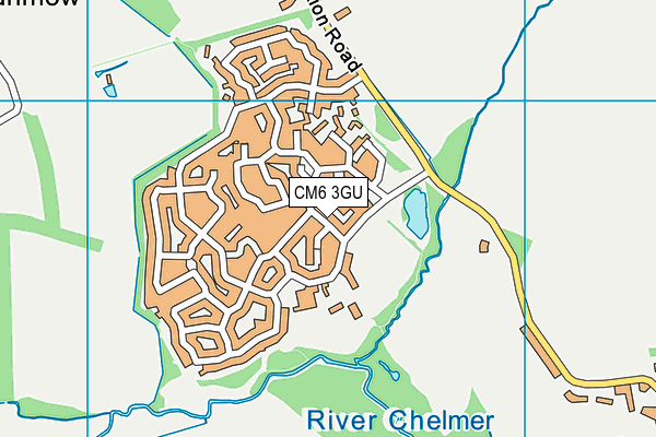 CM6 3GU map - OS VectorMap District (Ordnance Survey)