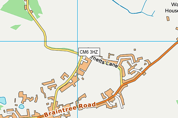 CM6 3HZ map - OS VectorMap District (Ordnance Survey)