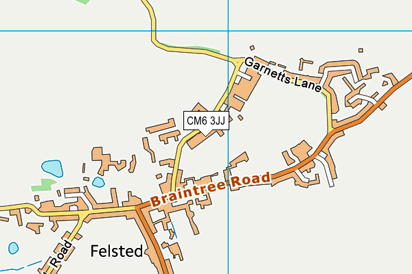 CM6 3JJ map - OS VectorMap District (Ordnance Survey)