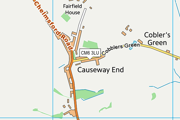 CM6 3LU map - OS VectorMap District (Ordnance Survey)