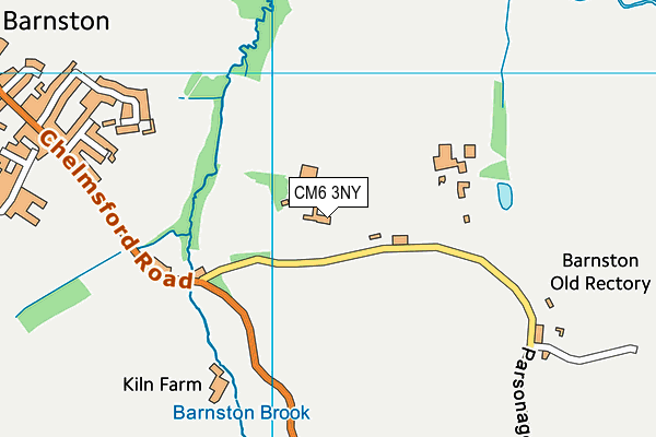 CM6 3NY map - OS VectorMap District (Ordnance Survey)