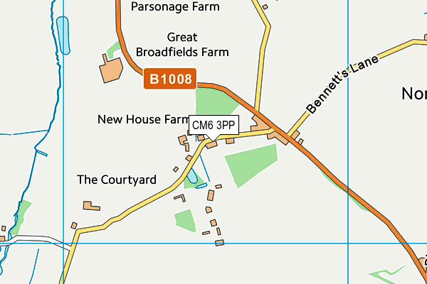 CM6 3PP map - OS VectorMap District (Ordnance Survey)