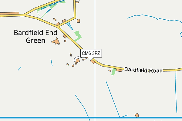 Thaxted Cricket Club map (CM6 3PZ) - OS VectorMap District (Ordnance Survey)