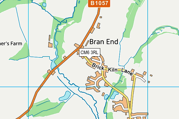 CM6 3RL map - OS VectorMap District (Ordnance Survey)