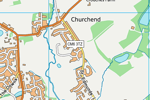 CM6 3TZ map - OS VectorMap District (Ordnance Survey)