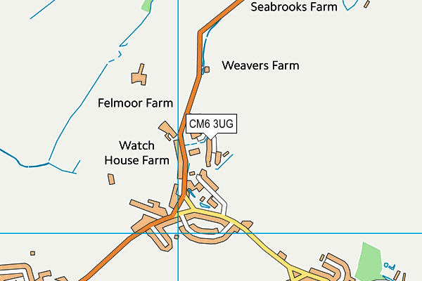 CM6 3UG map - OS VectorMap District (Ordnance Survey)