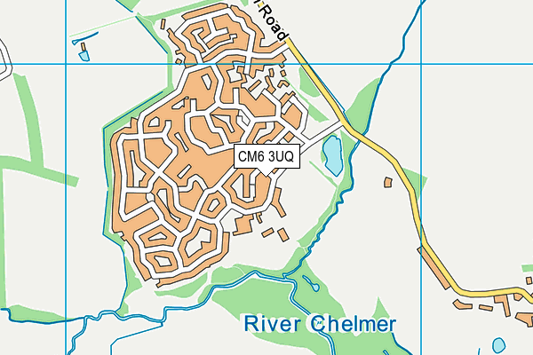 CM6 3UQ map - OS VectorMap District (Ordnance Survey)