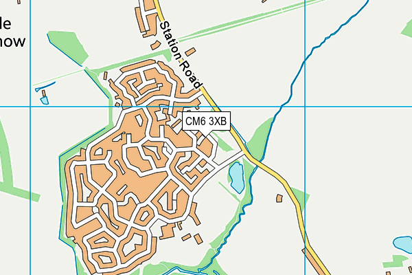 CM6 3XB map - OS VectorMap District (Ordnance Survey)